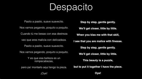 despacito lyrics meaning|despacito lyrics translation side by.